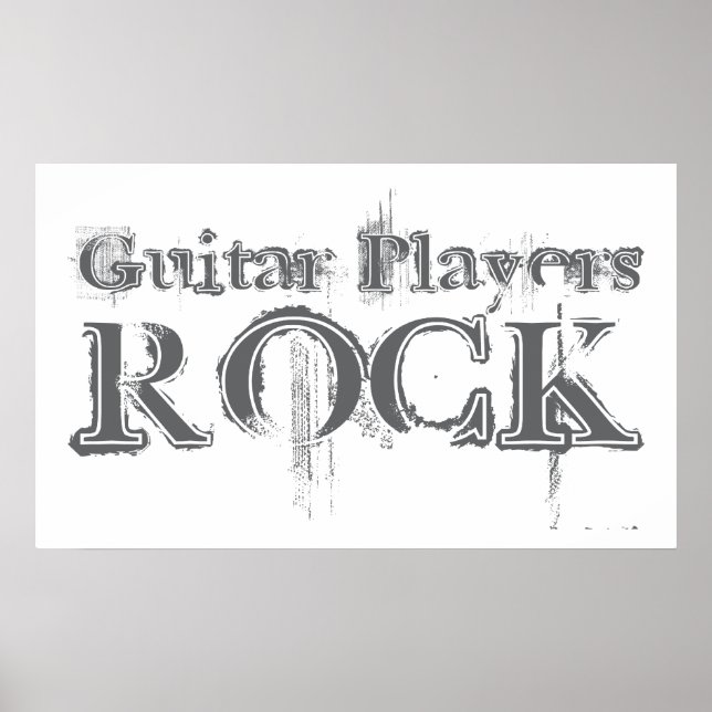 Affiche Rock des joueurs de guitare (Devant)
