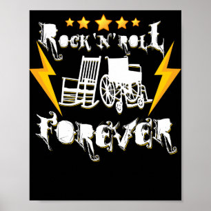 Affiche Rock et Roll Forever Funny Rocker Graphic