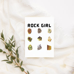 Affiche Rock Girl Funny Vintage Rock & Crystal