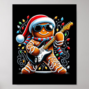Affiche Rock Guitar pain d'épices Jouer de la guitare - dr