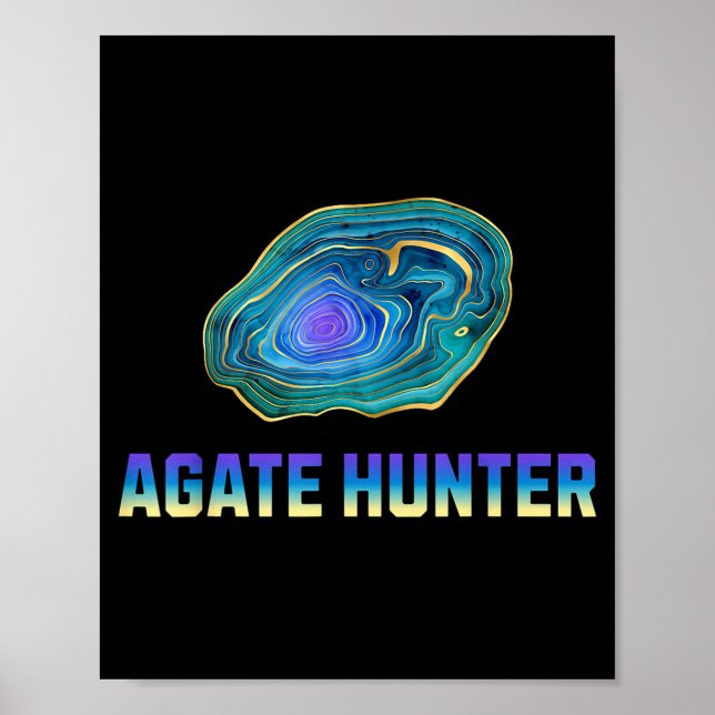 Affiche Rock Hunting Rock Collector Agate Geology Agate Hu (Devant)