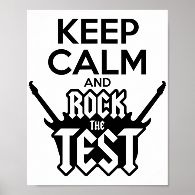 Affiche Rock Le Jour De Test Enseignant Test Idea School (Devant)