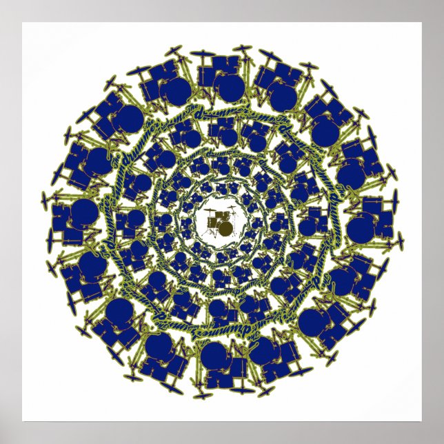 Affiche rock music drums (Devant)