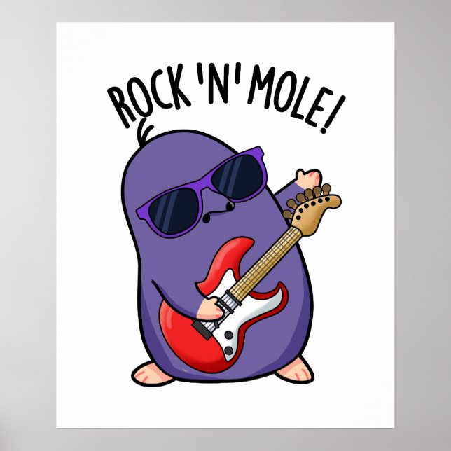 Affiche Rock N Mole Funny Animal Pun (Devant)