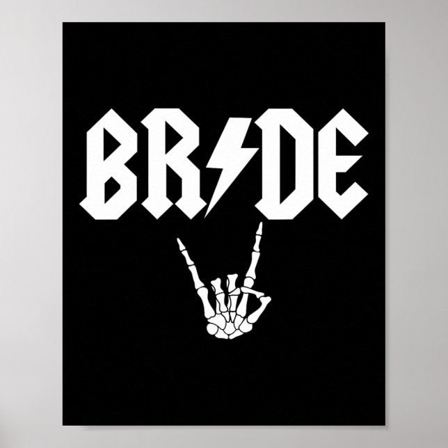 Affiche Rock N Roll Gothique Halloween Bachelorette Party (Devant)