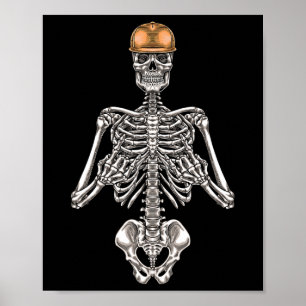 Affiche Rock On Skeleton Hands - Éffrayant Halloween Rock