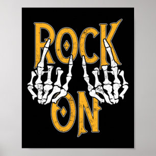 Affiche Rock On Skeleton Mains Rock Et Roll Metal Concert