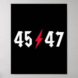 Affiche Rock On Trump 45 47 Le Président Trump Rocks