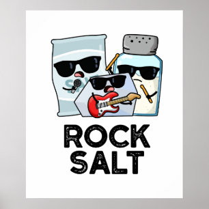 Affiche Rock Salt Funny Condiment Music Pun