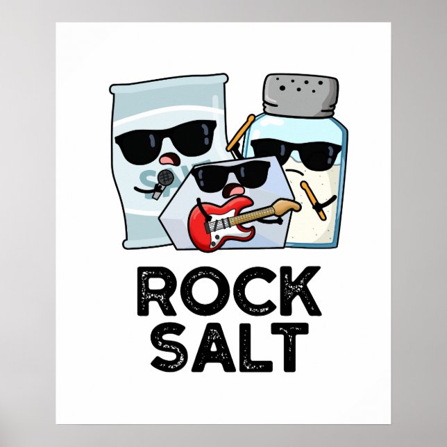 Affiche Rock Salt Funny Condiment Music Pun (Devant)