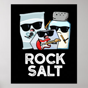 Affiche Rock Salt Funny Condiment Music Pun Dark BG