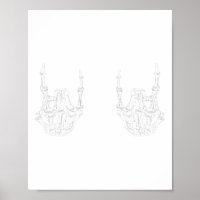 Rock Star Rock Skeleton Hands Rockfun Hallow