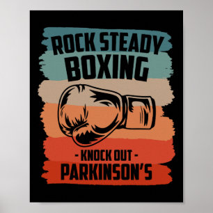 Affiche Rock Steady Boxing Frapper l'inspiration de Parkin
