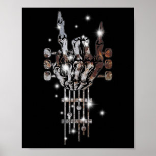 Affiche Rock Sur Guitare Neck Concert Bynd Tee - shirts Po