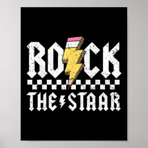 Affiche Rock The Star Motivational Testing Day Pour Enseig