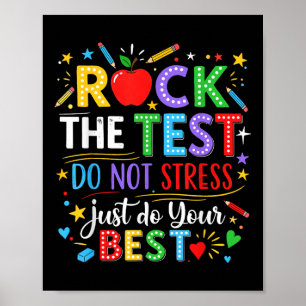 Affiche Rock The Test Day Test Day Funny Enseignant Hommes
