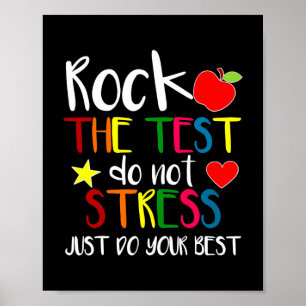 Affiche Rock The Test Teacher Test Day Test Test Day Drôle