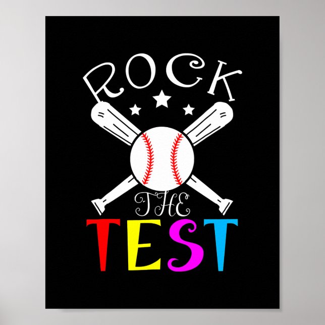 Affiche Rock The Test Teacher Test Day Test Test Day Drôle (Devant)