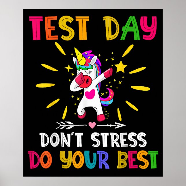 Affiche Rock The Test Teacher Test Day Testing Day Funny (Devant)