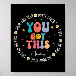 Affiche Rock The Test Teacher Test Day Tests Motivationnel