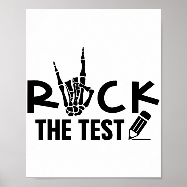 Affiche Rock The Test Test Test Examen Jour Pour L'Étudian (Devant)