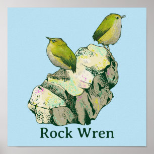 Affiche Rock Wen birds Nouvelle-Zélande
