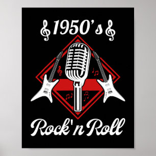 Affiche Rockabilly les années 50 Rock et Roll Music