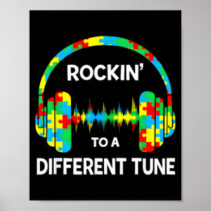 Affiche Rocker sur un air différent Autiste Autisme Joueur