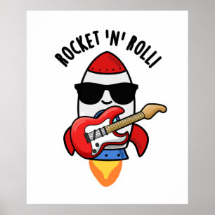 Affiche Rocket Et Rouleau Drôle Rocket Pun