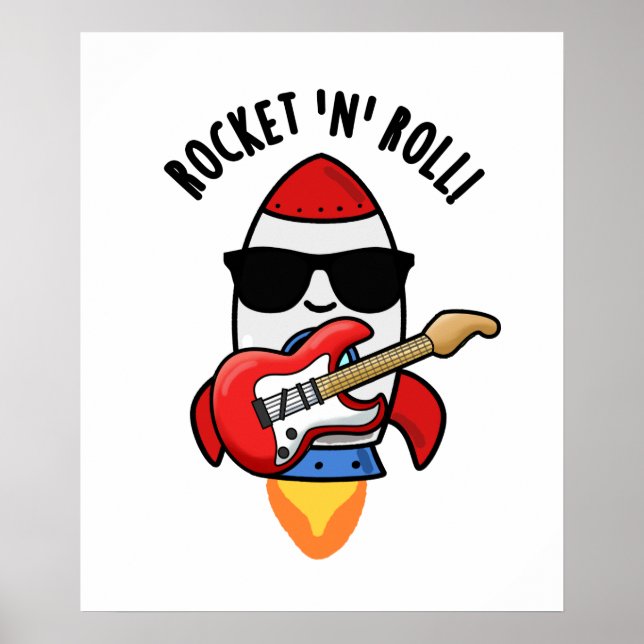 Affiche Rocket Et Rouleau Drôle Rocket Pun (Devant)