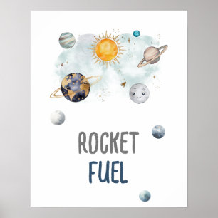 Affiche Rocket Fuel Galaxy Espace extra-atmosphérique Anni