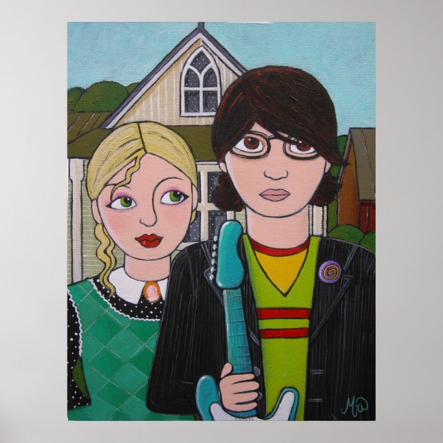 Affiche rockeuse américaine (Devant)