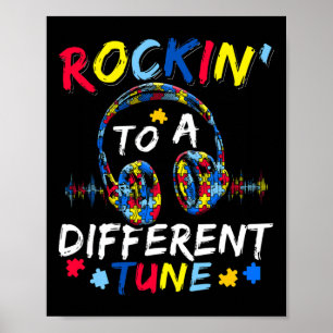 Affiche Rockin' À Un Autisme Autiste Différent Tune