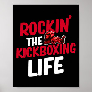 Affiche Rockin 'The Kickboxing Life Arts Martiaux Boxeur J