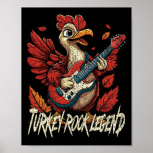 Affiche Rockin' Turkey - Fun Musical Thanksgiving Guitar R