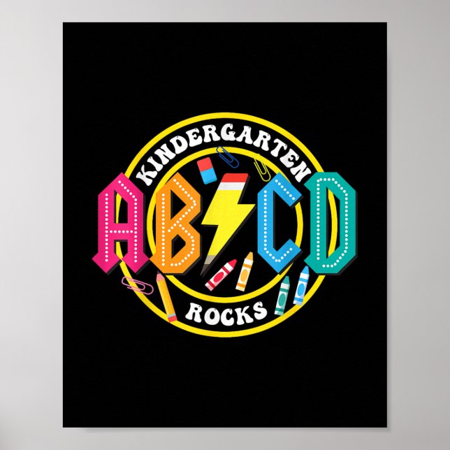 Affiche Rocks De La Maternelle - Abcd Retour À L'École Ens (Devant)
