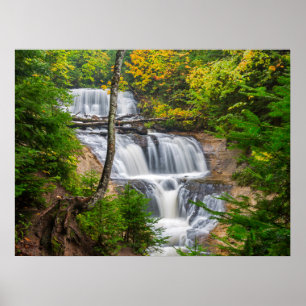 Affiche Rocks National Lakeshore, Sable Falls