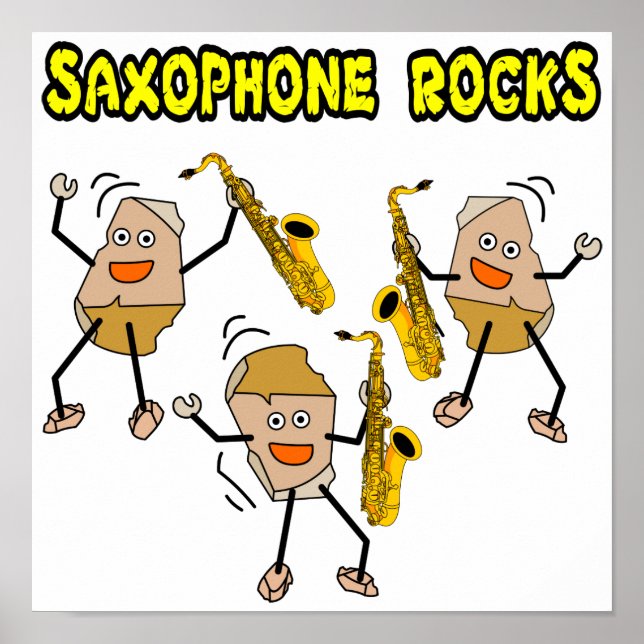 Affiche Rocks saxophones (Devant)