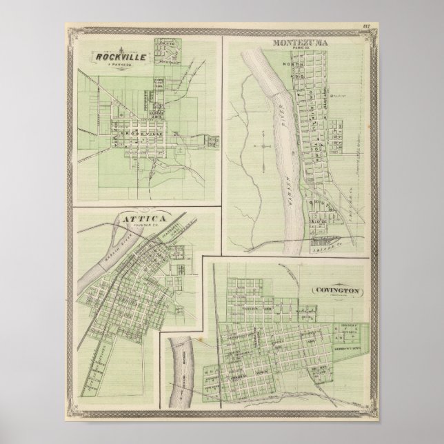 Affiche Rockville, Parke Co, Montezuma, Parke Co (Devant)