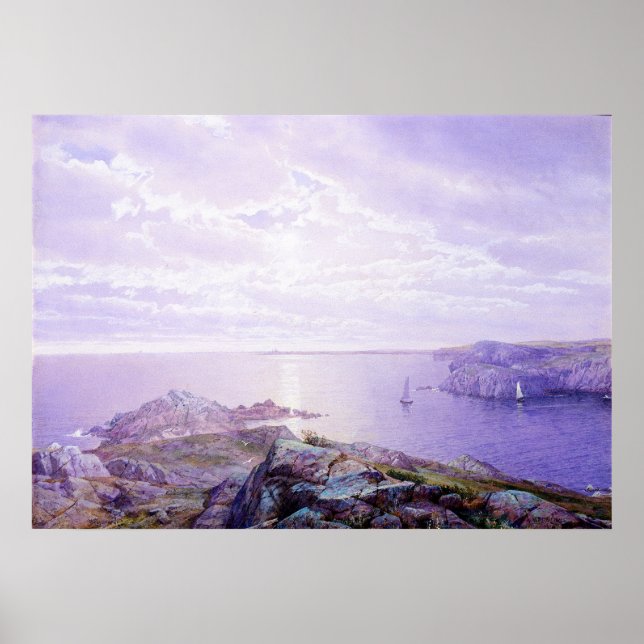 Affiche Rocky Cove par William Trost Richards (Devant)