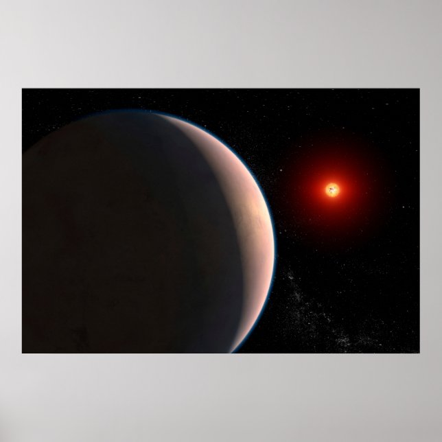 Affiche Rocky Exoplanet Gj 486 B Orbitant Une Étoile Naine (Devant)