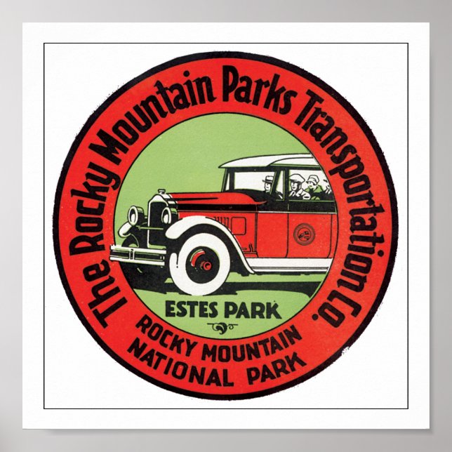 Affiche Rocky Mountain Parks Transportation (Devant)