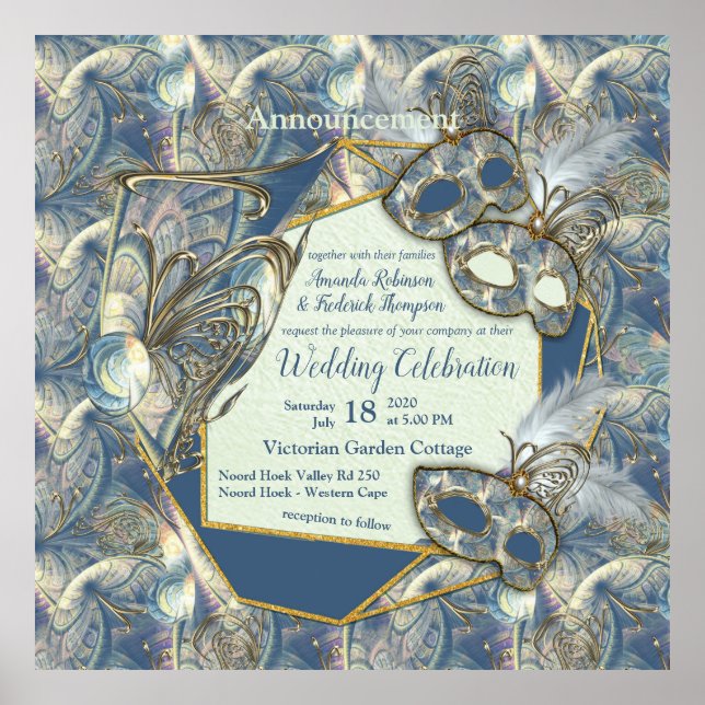 Affiche Rococo Rich Romantic Gold Reliefs & Masques (Devant)