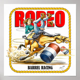 Affiche Rodeo Barrel Racer