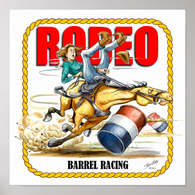 Affiche Rodeo Barrel Racer (Devant)