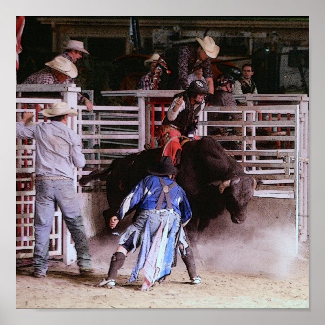 AFFICHE RODEO : BULL RIDING (Devant)