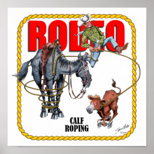Affiche Rodeo Calf Roper