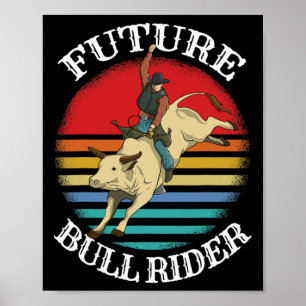 Affiche Rodeo Cowboy Cowgirl Barrel Racing Horsebac