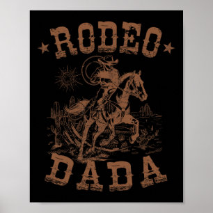 Affiche Rodeo Dada Western Cowboy Famille correspondant Pè