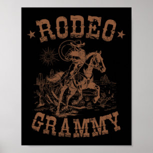 Affiche Rodeo Grammy Western Cowboy Famille jumeler mère